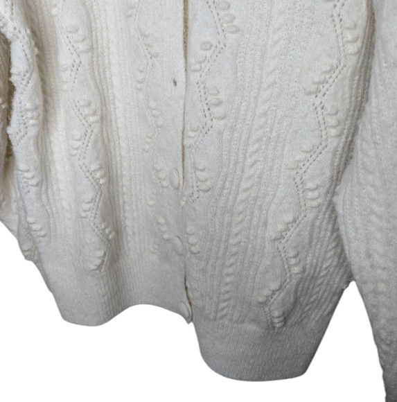 Garance by Garance Dore White Cozy Cardigan sz L - Picture 2 of 7